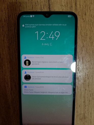 Huawei: Huawei Nova Y61, 64 GB, rəng - Mavi, Düyməli, Barmaq izi