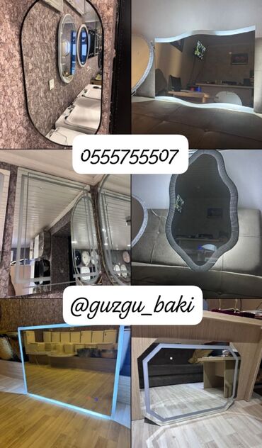 Güzgülər: Güzgü Divar üçün, Dekorativ, Arxa işıqlı — 14