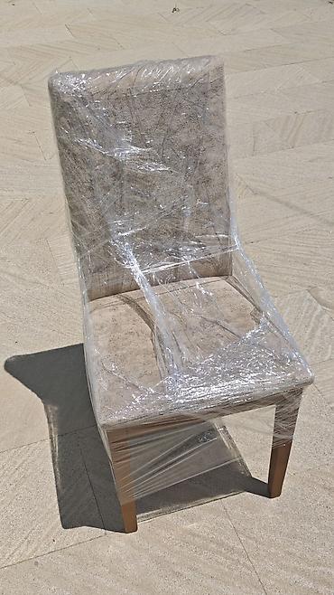 mermer masa: Yumuşaq oturacaqlı yemək otağı stulu - Material: taxta karkas və — 5
