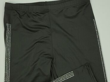 czarne prążkowane bluzki: Leggings, Лосини Елегантні жіночі, розмір XL