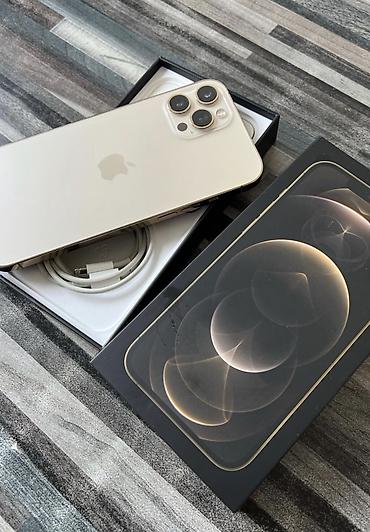 Уюлдук телефондор жана аксессуарлар: IPhone 12 Pro Max, Колдонулган, 256 ГБ, Алтын, Коргоочу айнек, Кабель, Куту, 100 % — 4