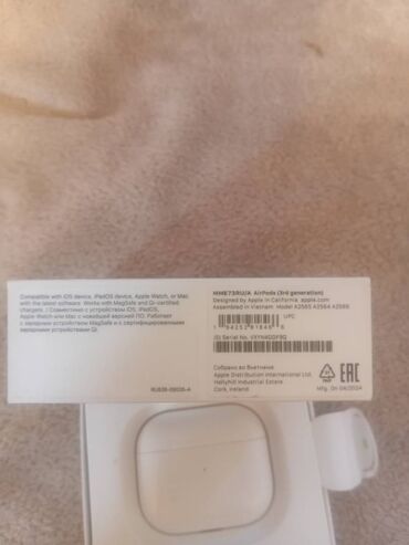 simsiz qulaqlıqlar: İşlənmiş Simsiz (Bluetooth) Qulaqcıqlar, Apple, rəng - Ağ