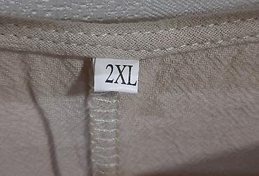 azeri panel vurmaq: Bej rəngli oversize qadın bluz - Ölçü: 2XL (etiketdə göstərilib) - — 2