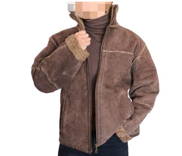 коричневые мужские куртки: Дублёнка мужская, размер 48-50 (M-L), состояние хорошее