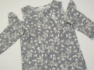 bluzki w kwiaty z bufiastymi rękawami: Блуза жіноча, S, стан - Хороший