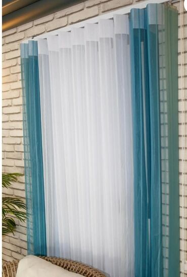 Pərdə və tüllər: Yeni, Tül, rəng - Ağ, Ödənişli çatdırılma — 1