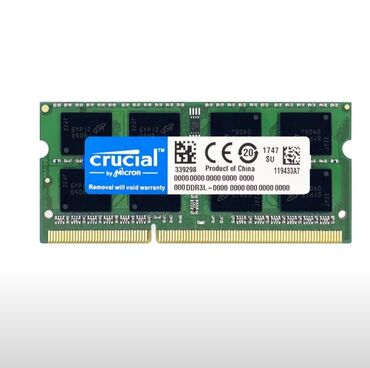 huawei mediapad t5 qiymeti: Operativ yaddaş (RAM) Crucial, 8 GB, 1600 Mhz, DDR3, Noutbuk üçün, Yeni
