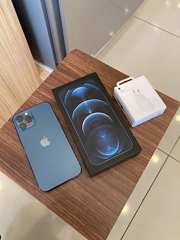IPhone 12 Pro Max, 256 GB, Pacific Blue, Simsiz şarj, Face ID
