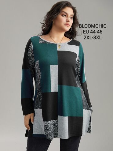 haljine boje zlata: 3XL (EU 46), Geometrijski, bоја - Šareno
