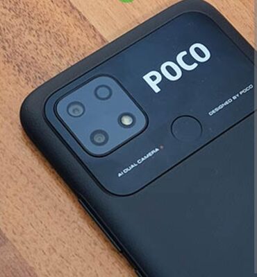 xiaomi poco m3: Poco C40, 64 GB, rəng - Qara, Sensor, Barmaq izi, Face ID