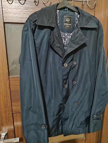 palto modelleri: Elmas Fashion kişi plaşı - Rəng: tünd göy (navy) - Model: iki cərgə — 4
