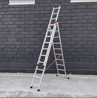 алюминиевые лестницы: Трехсекционная алюминиевая лестница SARAYLI 6.5м 3х10 Вес (кг): 13,6