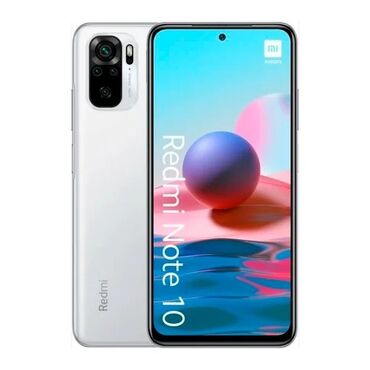 телефон экран: Redmi, Redmi Note 10, Колдонулган, 4 ГБ, түсү - Ак, 2 SIM