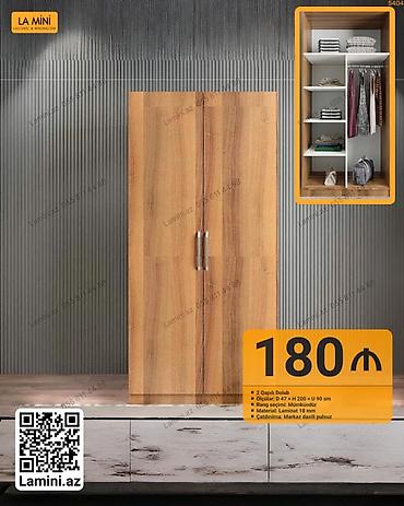 Mebel: İki qapılı dolab - Ölçülər: D 47 x H 200 x U 90 sm - Material: 18 mm — 1