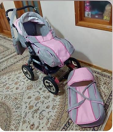 Modullu arabalar: Uşaq arabası – çoxfunksiyalı 2‑in‑1 set - Rəng: çəhrayı–boz - — 1