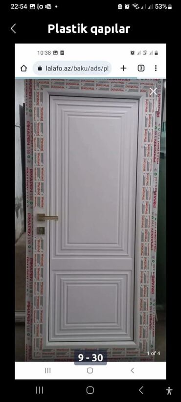 Plastik qapılar: Yeni Plastik qapı Zamok ilə, Zəmanətli, Pulsuz quraşdırma, Ödənişli çatdırılma, Rayonlara çatdırılma, Pulsuz çatdırılma — 28