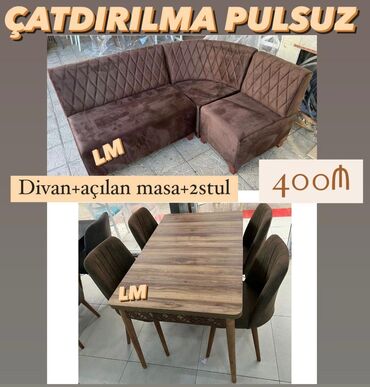 Divan və masa dəstləri: 💫 *Mətbəx dəsti* Qiymət : *400₼* Divan:1.20x1.70