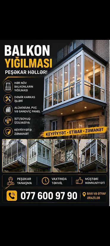 Kondisionerlər: Balkonlarin artirlmasi karkaslarin yığılmasi vatsap aktivdir yazin nə — 1