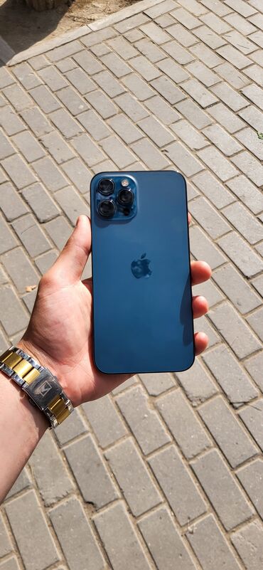 iphone xs max 256: IPhone 12 Pro Max, 256 GB, Pacific Blue, Barmaq izi, Face ID, Sənədlərlə