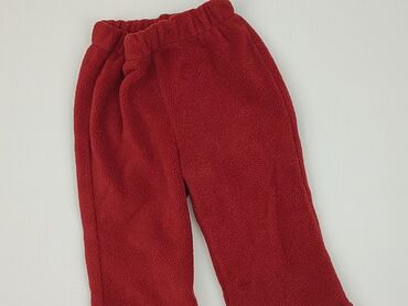 czerwone legginsy z wysokim stanem: Baby material trousers, 3-6 months, 62-68 cm, condition - Good