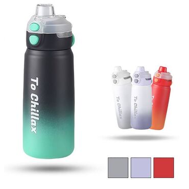 Qaçış trenajorları: İdman Su Qabı To Chillax Termos 600 ml 🔸 İdman, səyahət və gündəlik