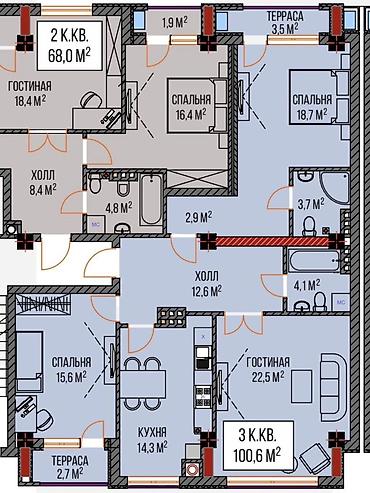 Продажа квартир: 3 комнаты, 100 м², Элитка, 3 этаж, Готовая ПСО (под самоотделку) — 15