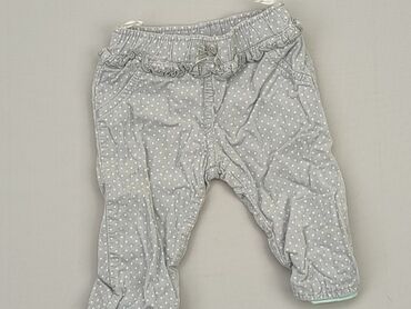 spodnie luzne materialowe: Baby material trousers, 0-3 months, 56-62 cm, condition - Good