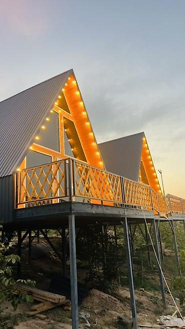 дом кут: Афрейм (A-frame), 2 комнаты — 2