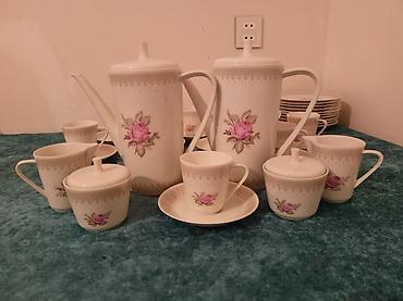 cay servisi: Çay dəsti, rəng - Ağ, Farfor, Almaniya — 3