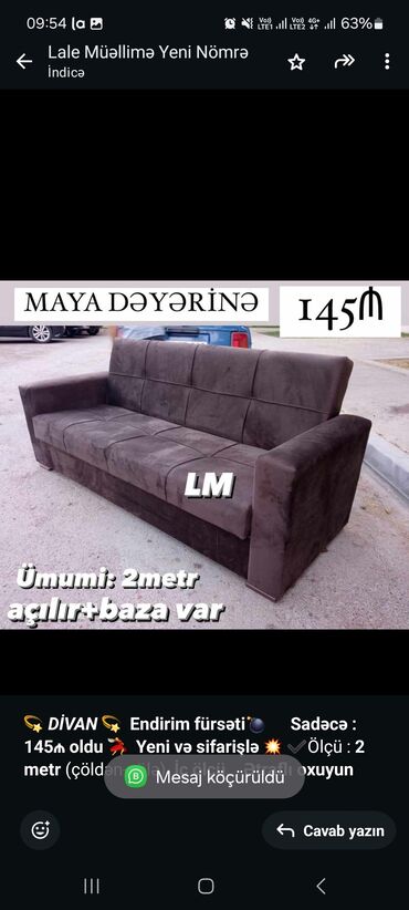 Sifarişlə divanlar: Divan