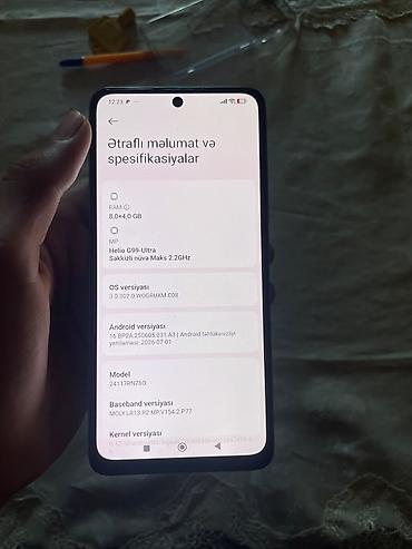Mobil telefonlar: Redmi Note 14, 256 GB, rəng - Mavi, Sensor — 8