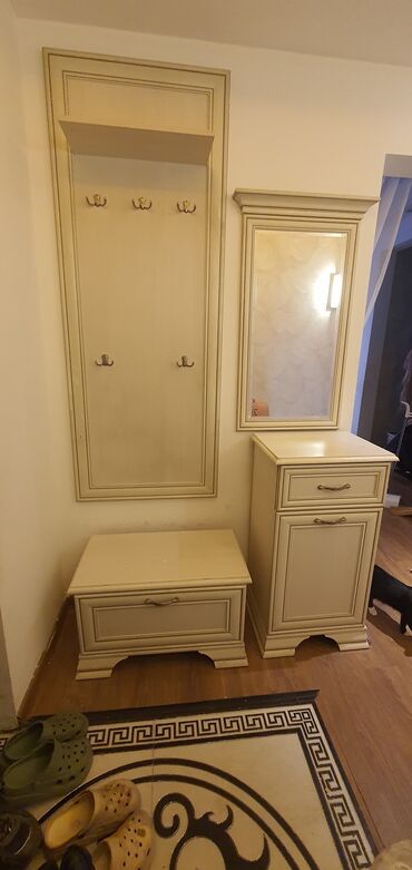 мебель для прихожей в бишкеке: Гарнитур для прихожей, Зеркало, цвет - Бежевый