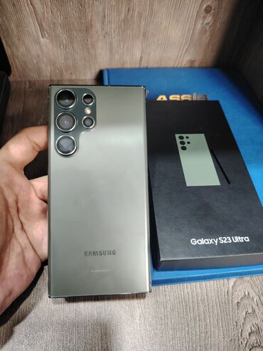 akumulator baku: Samsung Galaxy S23 Ultra, 512 GB, rəng - Yaşıl, Zəmanət, Sensor, Barmaq izi