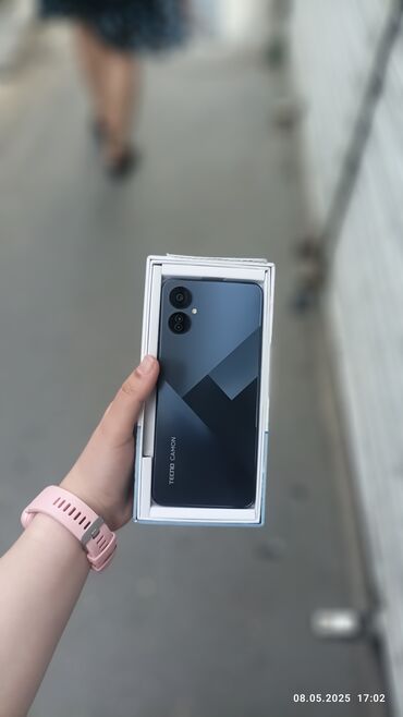 gence telfon: Tecno Camon, 128 GB, rəng - Göy, Barmaq izi