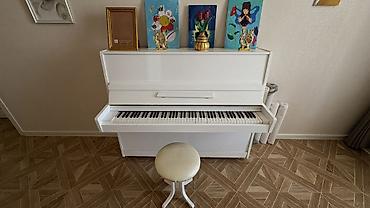 electron piano: Ağ rəngli akustik upright piano - Klassik upright konstruksiya: ev — 2