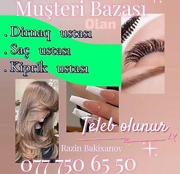 usta yeri: Dırnaq ustası tələb olunur, Yerin icarəsi, 1-2 illik təcrübə — 1