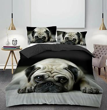 Posteljina: Posteljina sa 3D motivima kućnih ljubimaca - Set posteljine sa — 9