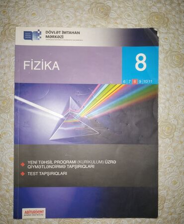 Kitablar, jurnallar, CD, DVD: Fizika 8ci sinif Dim satılır tertemizdir yazilmayibdir. 6AZN'E ALINIB