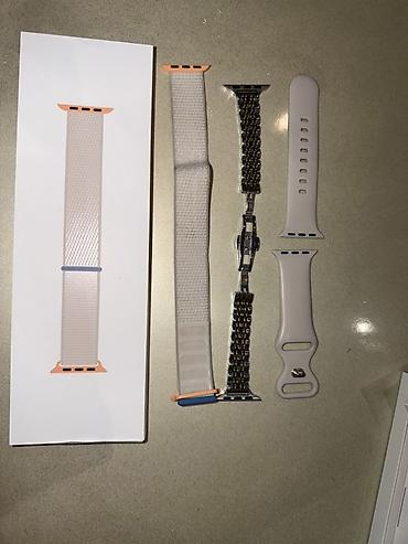 apple watch adapter: Apple Watch (Alüminium gövdə, Light/Bej rəngli silikon kəmər) Xanıma — 3
