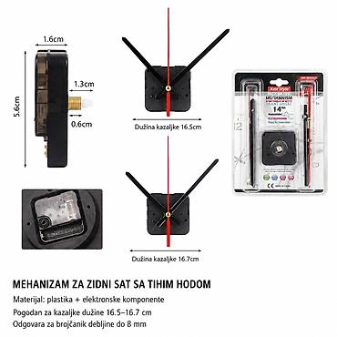 KMT Premium mehanizam 2001633 Premium mehanizam za zidni sat sa tihim