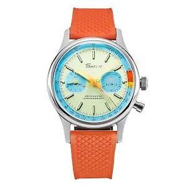 Ručni satovi: Sugess Chrono Heritage S387 -Pilot- 40mm - Plava/Narandzasta Sugess — 8