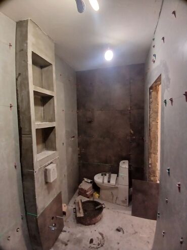 Plitə işləri: Xidmət: Hamam/Tualet kafel-metlax və niş qurulması Təsvir: - — 12