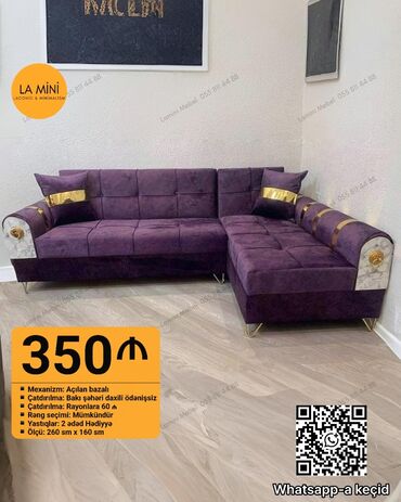 Mebel: Künc divan, Açılan, Bazalı, Rayonlara çatdırılma