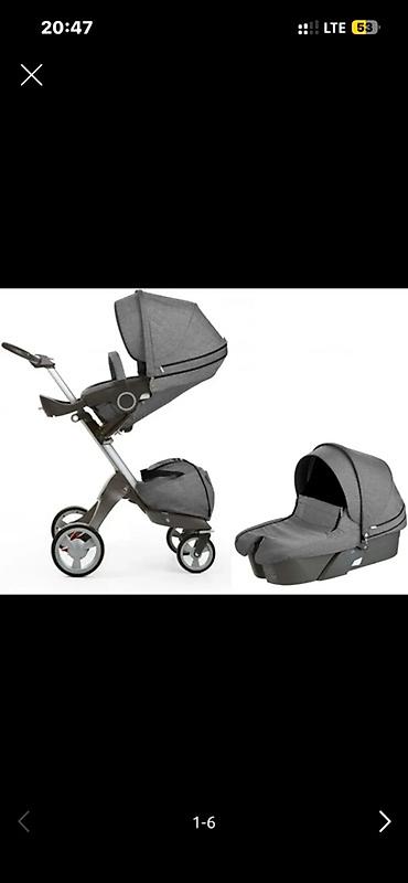 толокары для детей: Коляска, Stokke, цвет - Серебристый, Б/у, Платная доставка — 1