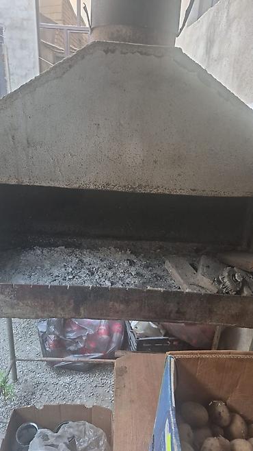 barbekü: Metall soba-manqal – tüstü borulu, örtüklü - Material: qalın metal — 5