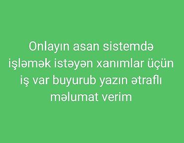 ev koməkcisi: Ev köməkçisi tələb olunur, Dəyişən qrafik, Təcrübəsiz — 1