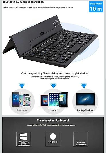 ipad mini 5 satisi: Katlanır Bluetooth Klavye Taşınabilir Seyahat Katlanabilir Klavye Mini — 4