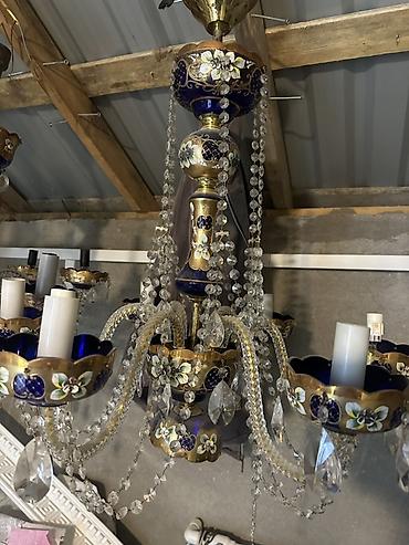 projektor isiq: Çılçıraq, 6 lampa, Xrustal — 2