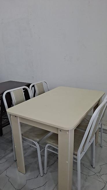 Mətbəx üçün, Yeni, Açılmayan, Oval masa, 4 stul