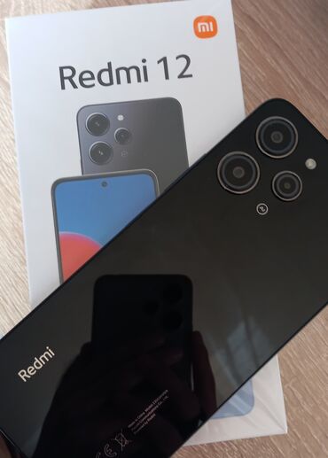 новые телефоны редми: Xiaomi, Redmi 12, Новый, 128 ГБ, цвет - Черный, 2 SIM